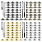 100 Pieces Elegant Cone Studs for Fashion and Leather Craft Projects Supplies