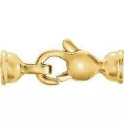 14kt White or Yellow Gold Lobster Pearl Bead Clasp w/Tie Bar End Caps Stringing