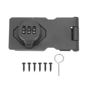 Password Hasp Locks Keyless Combination Lock 3.5 Inch for Cabinets(Grey)