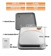 VEVOR 9x9 in Portable Heat Press Machine DIY Shirt Printing Multifunctiona