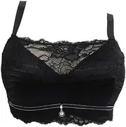 [BIMEI] Mastectomy Bra Pocket Bra for Silicone Breastforms Lightly Padded Molded Cups for a Smooth Look8508 (34C, Black)