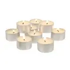 Bulk 100 Count, Unscented Smokeless Long Burning Tea Light Candles with 6-7 H...