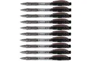Stabilo 308 Liner Retractable Ballpoint Pen Medium Black Box 10