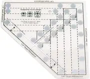 GUPE Mini Quilt Ruler, Transparent Acrylic, 5.4x5.4 inches, DIY Pineapple Trim Tool for 6, 8, 10 Inch Finished Blocks