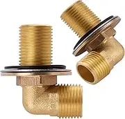 APLWY Commercial Faucet Installation Kit, 1/2" IPS Male x 1/2" IPS Male Faucet Adapter, Backsplash Mount Set for Stainless Steel Commercial Kitchen Prep & Utility Sink - 2PCS