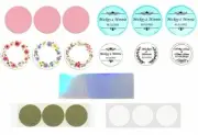 Round Custom Personalised / Wedding Name Stickers Vinyl Tag / Label 3.0 CM