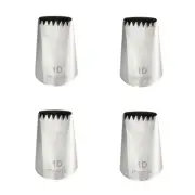 4x Mondo Stainless Steel #1D Basketweave Piping Tip Icing Cake Decorating Nozzle