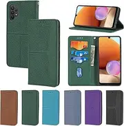 Compatible with Samsung Galaxy A73 5G Magnetic Closure Cover,Compatible with Samsung Galaxy A73 5G Kickstand Wallet Phone Cover Green