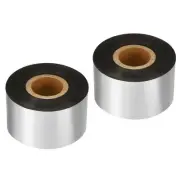 1.18"x984' Wax Thermal Transfer Ribbon, 2 Roll 1" Core Ink Out Ribbon, Black