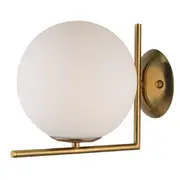 Drake Glass White Ball Wall Lights Brass | Replica IC Flos