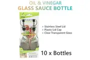 10x Glass Sauce Bottle Condiment Oil Vinegar Salad Dressing Fridge Microwave