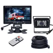 4PIN Caravan Rear View System 7" Monitor CCD Color Reversing Camera 12v 24v Kit