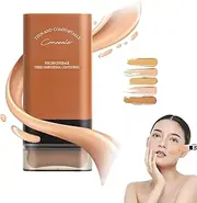 Flawless Eraser Foundation Stick,Korea Flawless Eraser Foundation Stick,Hydrating Lightweight Foundation Stickkorea Foundation Stick,Multi Use Foundation Stick,Foundation With Built-In Brush (Wheat)