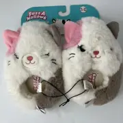 Nwt Squishmallows Slippers Kids 11-12 Karina the Cat Fuzzamallows