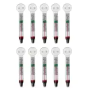 10Pcs Aquarium Thermometer Floating Fish for Tank Thermometers with Suction Cup