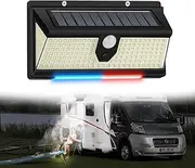 RV Solar Lights, Camper Awning Lights, RV Outdoor Lights, Motion Activated Sensor Light, Camper Exterior 190led Lighting, for RV, Trailers, Campers, 5th Wheels, 1 Pack