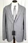 NWT $2895 Ermenegildo Zegna 100% Cashmere Patch Pocket Grey Car Coat Jacket 44 R