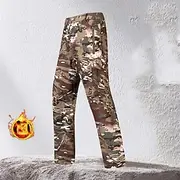 Men's Cargo Pants Hiking Pants Trousers Fleece Pants Camouflage Outdoor Regular Fit Waterproof Windproof Quick Dry Lightweight Pants / Trousers Pocket Elastic