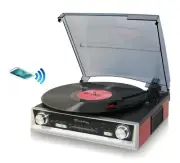 TechPlay ODC107BT , Bluetooth Connection, 3-Speed Turntable FM radio