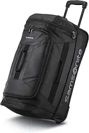 [Samsonite] Unisex-Adult Andante 2 Wheeled Rolling Duffel Bag, All Black, 22-Inch, Andante 2 Wheeled Rolling Duffel Bag