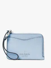 Leila Pebbled Leather Small Card Holder Wristlet