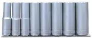 Teng M1207 - Deep Socket Set 1/2" Drive 8 Piece Metric Clip Rail Set