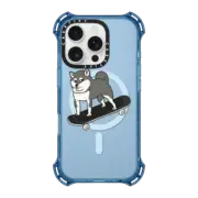 iPhone 16 Pro Bounce Case MagSafe Compatible Skateboarding Shiba Inu