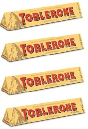 904884 4 X 100G BLOCK TOBLERONE SWISS MILK CHOCOLATE WITH HONEY & ALMOND NOUGAT