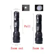 WF502B Zoomable Single Mode 10W 6500K White LED 1000LM Mini Flashlight Torch