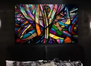 Graffiti Abstract Stretched Canvas Print
