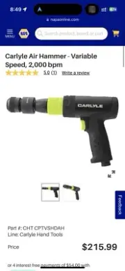 Carlyle Air Hammer - VariableSpeed, 2,000 bpm