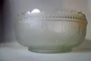 Bowl Stork and Ruses Mint Condition American Pattern Glass