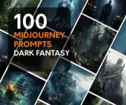 100 Dark Fantasy MIdjourney Prompts, Midjourney Dark Academia Design