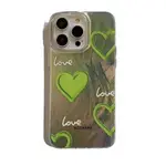 LASER AURORA LOVE 手機殼適用於 IPHONE 15PROMAX/14/12/11/X/XS/8PLUS