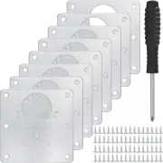 10 Pcs Cabinet Hinge Repair Plates Kits, Kitchen Cupboard Door Hinge Repair Plat