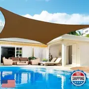 Lehood Sun Shade Sail, 8'x 10' Rectangle Canopy Sail UV Block Sun Shade for O