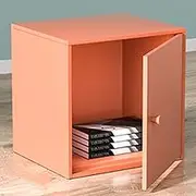 File Cabinet Office Desk Low Cabinet Locker Storage Cabinet Desktop Small Data Cabinet for Home Office(Orange)