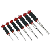 Sheathed Parallel Pin Punch Set 7pc 2-8mm - Sealey AK9131 New