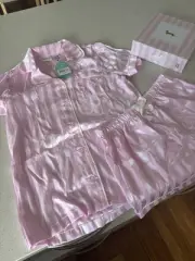 BNIB Peter Alexander Girls Stripe Satin PJ set - PINK - SIZE 12