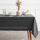 Home Linen Tablecloth Hemstitch - 60 x 102 Inch Rectangle Fabric Washable Clo...