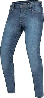 REBELHORN Nomad Men's Motorcycle Jeans, Armalith Denim, SAS-TEC Level 2 Knee Protectors and Level 1 Hip Protectors, Coccyx Protector Bag, Tapered Fit, Washed
