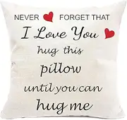 Two Sided Printing Lover Pillow Cover I Love You Valentine's Day Birthday Gift Cotton Linen Square Throw Waist Pillow Case Decorative Cushion Cover Pillowcase Sofa 18"x 18"
