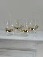 Set of 4 Irish Coffee Gold Handled Tumblers 10 Oz 4.5”x 2.5”