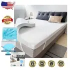 Breathable 3-Inch Gel Memory Foam Mattress Topper with Washable Zipper Cover