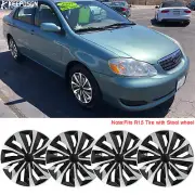 For Toyota Corolla 15" 4PCS Hubcaps Wheel Covers Hub Caps Fits R15 Steel Wheel