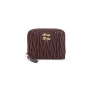 [Miu Miu] Miu Miu-Dark Red Lamb Leather Coin Case-Donna OS OS