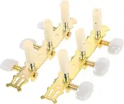Kisangel Plated Guitar Tuning Pegs with Shafts and Acrylic Heads Precision Machine Heads for Stable Tuning and Enhanced Sound Projection Replacement for Classical Acoustic Guitars