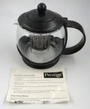 Prestige 1.2L Glass Infuser Shut-Off Teapot With Pyrex Glass