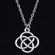 [ZOJK] Necklace 22X20Mm Knot Pendant Short Long Women Men Colar Gift Jewelry Choker
