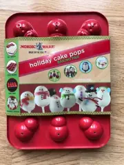Nordic Ware Holiday Cake Pops Baking Pan Christmas Snowman Makes 12 Made In USA